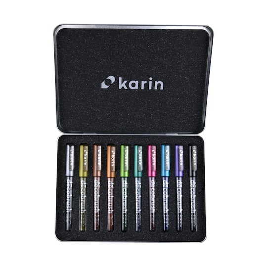 Karin D&#xE9;coBrush 10 Color Metallic Marker Set